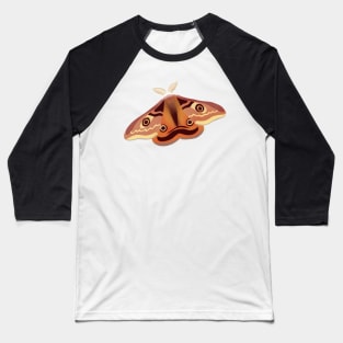 Emperor Moth Insect Illustration Baseball T-Shirt